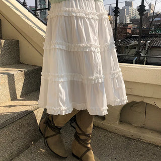 Hanyu Frill Midi Skirt