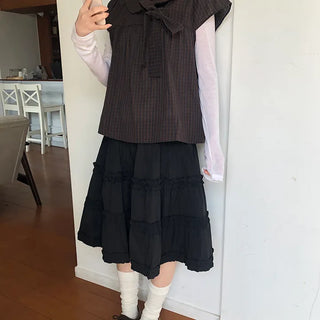 Hanyu Frill Midi Skirt