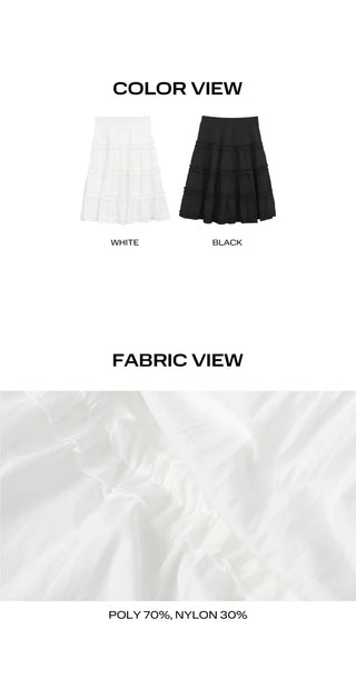 Hanyu Frill Midi Skirt