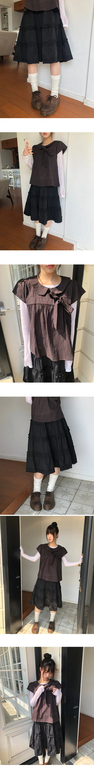 Hanyu Frill Midi Skirt