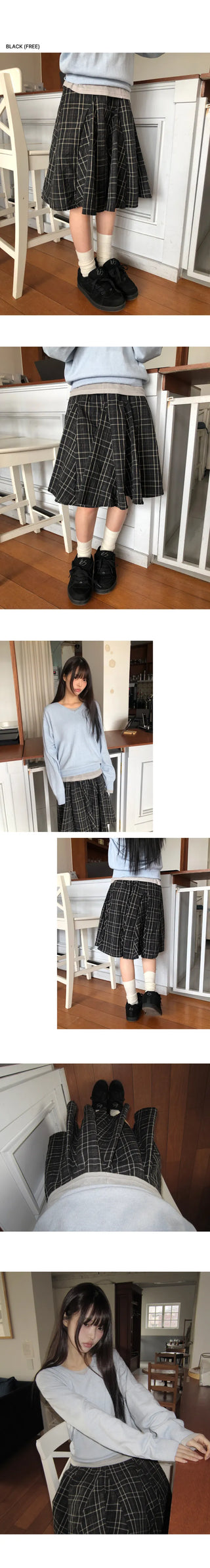 Culo Check Midi Skirt