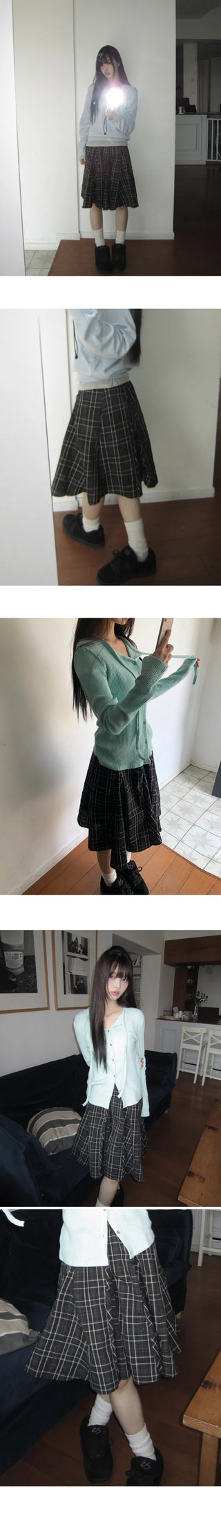 Culo Check Midi Skirt