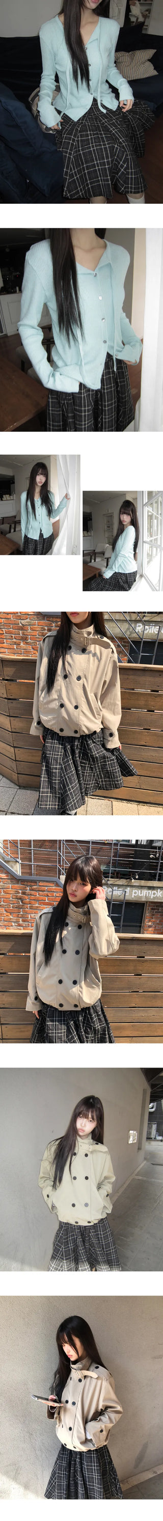 Culo Check Midi Skirt