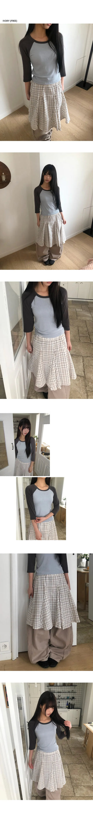 Culo Check Midi Skirt