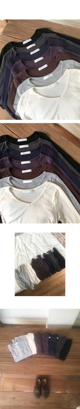 Hami V-Neck Button Layered T-Shirt
