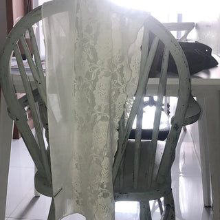 Juron Rose See-through Lace Scarf