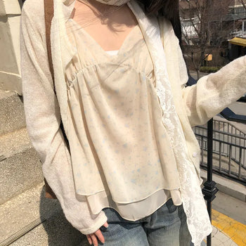 Boohin Chiffon Frill Sleeveless Blouse