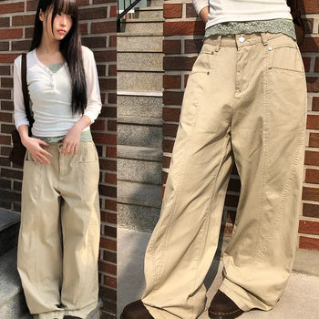 Dawson Cut-out Point Wide Cotton Pants