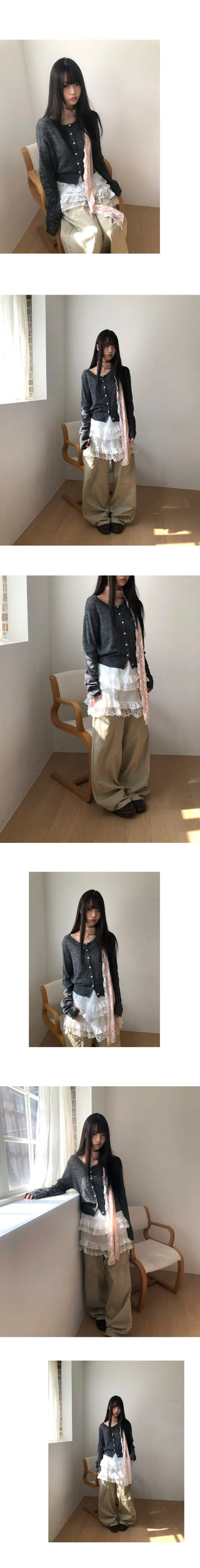 Dawson Cut-out Point Wide Cotton Pants