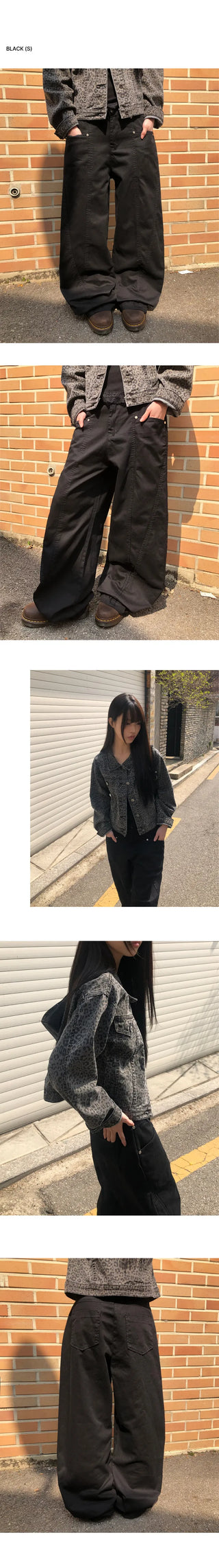 Dawson Cut-out Point Wide Cotton Pants