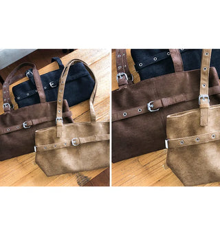 Mokit Suede Belt Shoulder Bag