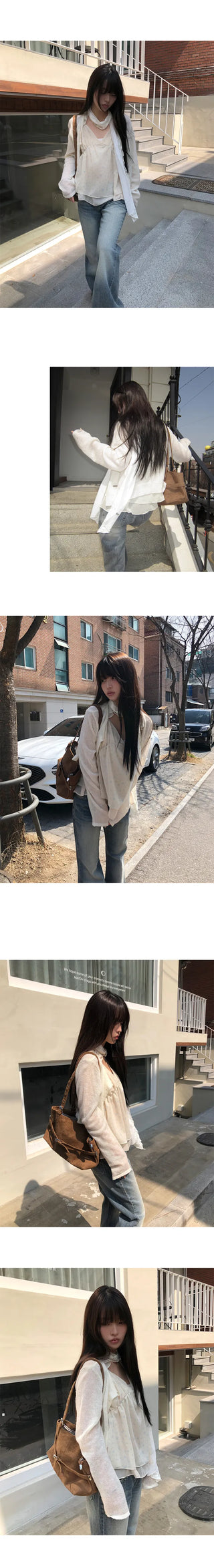 Mokit Suede Belt Shoulder Bag
