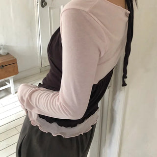 Brighton Wavy Halterneck Layered Sleeveless Long Sleeve Set