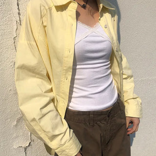 Hakyu Back Button Loose Fit Cotton Shirt