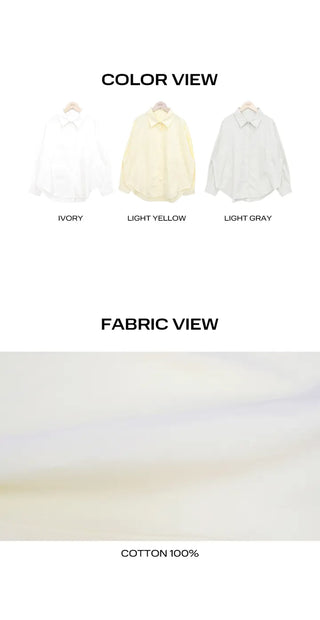 Hakyu Back Button Loose Fit Cotton Shirt