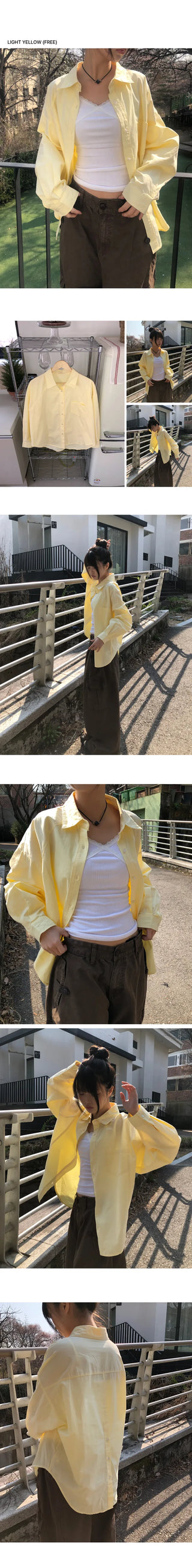 Hakyu Back Button Loose Fit Cotton Shirt