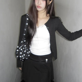 Penzo Ribbed Round Long Sleeve Cardigan
