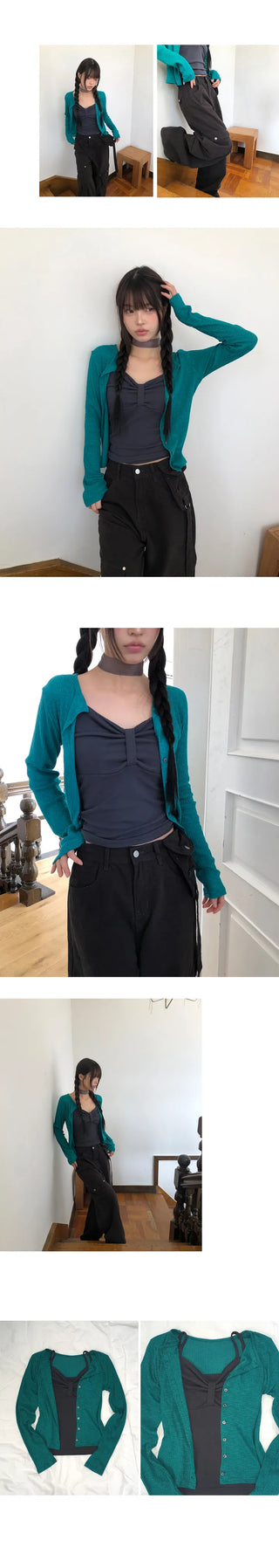 Rotan Lovely Ribbon Shirred Sleeveless Top