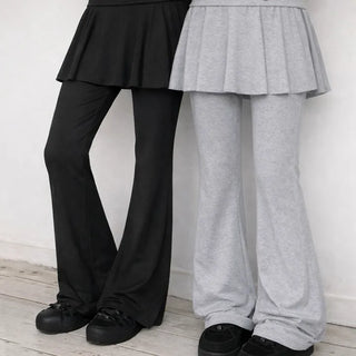 Paru Folding Bootcut Skirt Pants