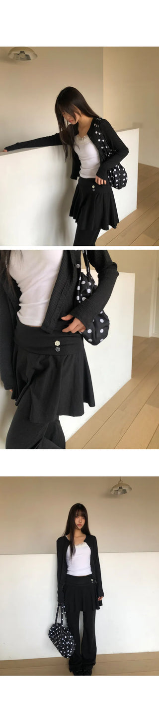 Paru Folding Bootcut Skirt Pants