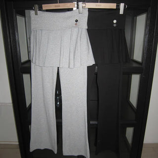 Paru Folding Bootcut Skirt Pants