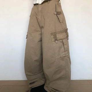 Karn Multi-Pocket Wide Cargo Pants