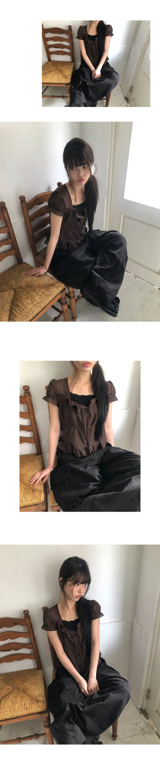 Karn Multi-Pocket Wide Cargo Pants