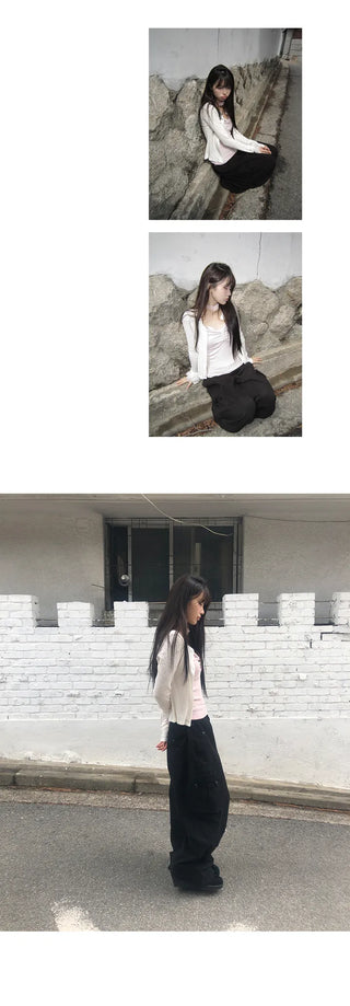 Karn Multi-Pocket Wide Cargo Pants