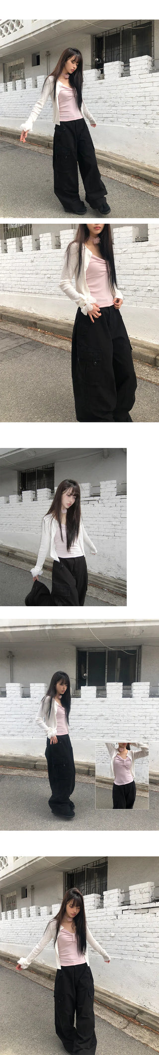 Karn Multi-Pocket Wide Cargo Pants