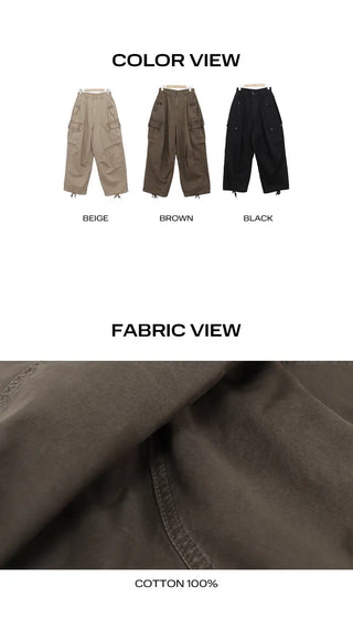 Karn Multi-Pocket Wide Cargo Pants