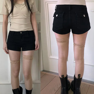 Erel High-Waisted Button Shorts