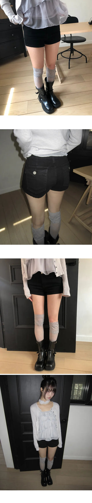 Erel High-Waisted Button Shorts