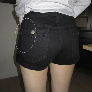 Erel High-Waisted Button Shorts