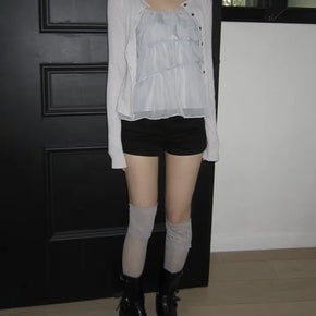 Erel High-Waisted Button Shorts