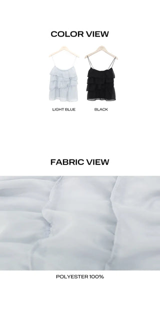 Juten Frill Bustier Sleeveless Blouse