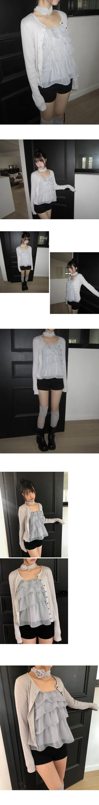 Juten Frill Bustier Sleeveless Blouse