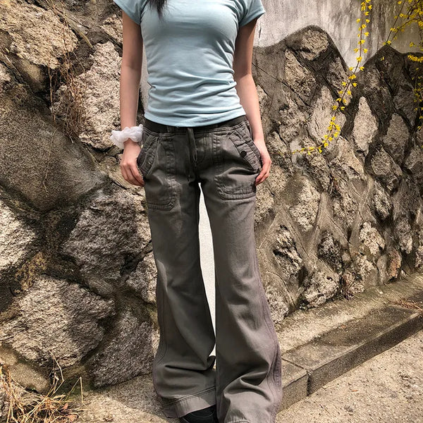 Daron Vintage Washed Low Bootcut Pants