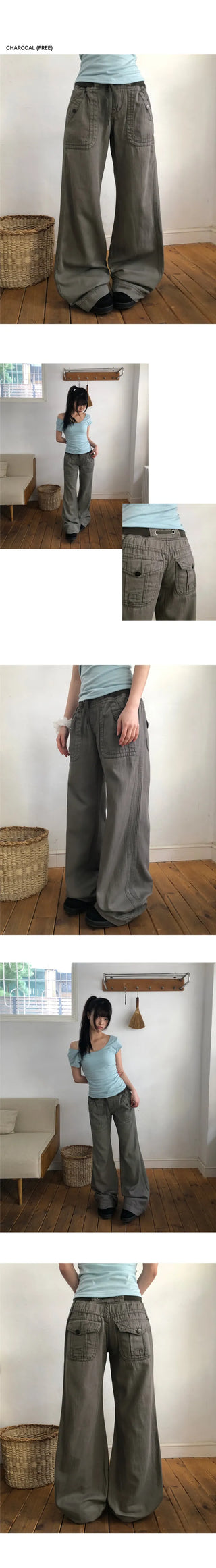 Daron Vintage Washed Low Bootcut Pants