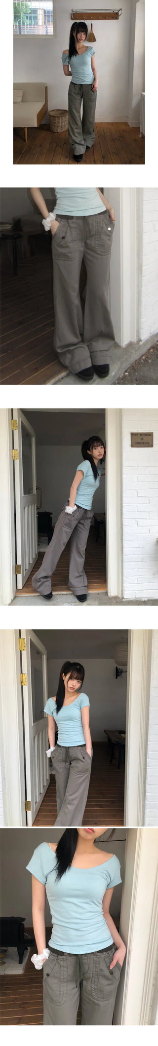 Daron Vintage Washed Low Bootcut Pants