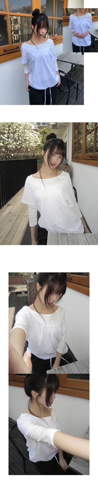 Newren Boat Neck Sleeve T-Shirt
