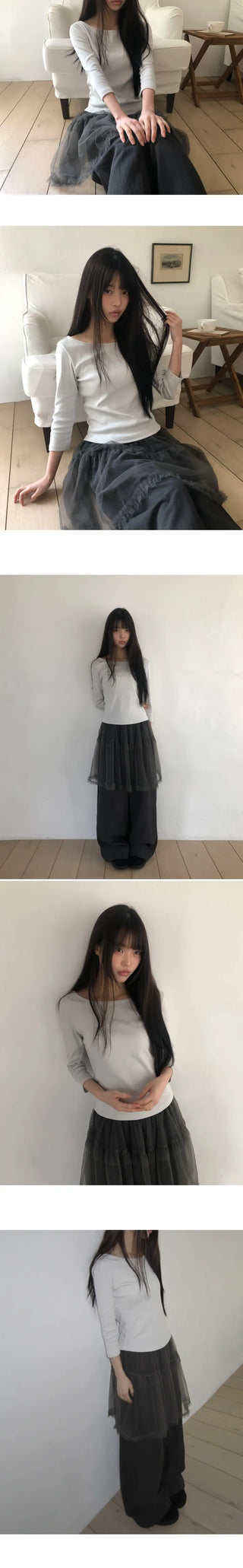 Newren Boat Neck Sleeve T-Shirt