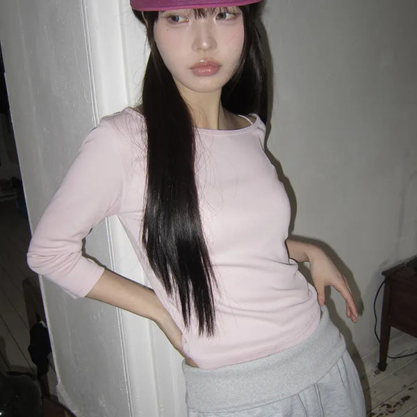 Newren Boat Neck Sleeve T-Shirt