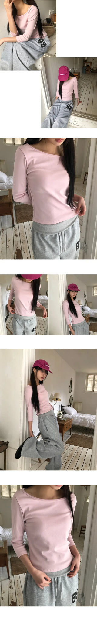 Newren Boat Neck Sleeve T-Shirt