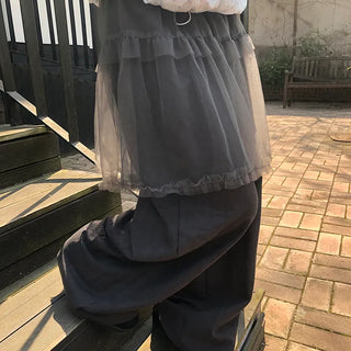 Ekin Sheer Layered Skirt Pants