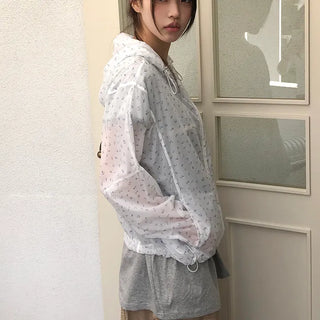 Havyu Flower String Windbreaker Jacket