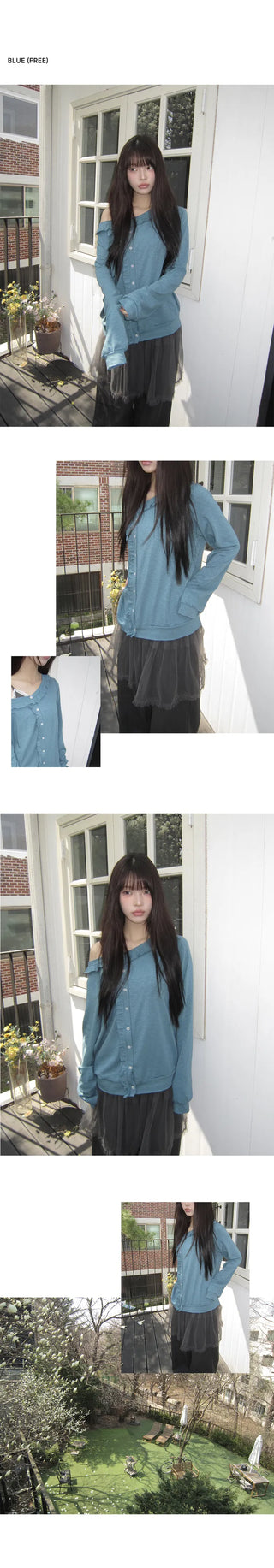 Duane Slub Frill Cardigan