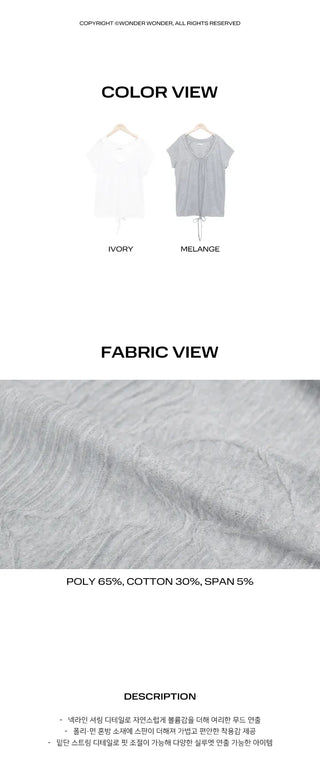 Shutin Big Dot Off-Shoulder Short Sleeve T-Shirt