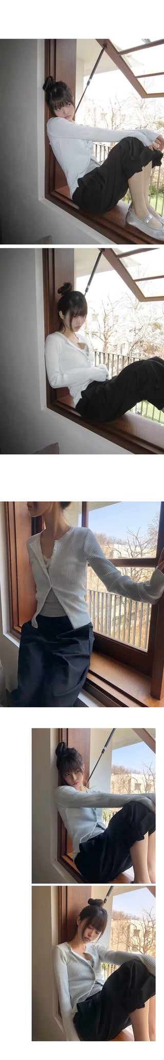 Mekun Roll-up Wide Cotton Pants