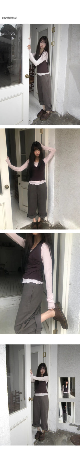 Mekun Roll-up Wide Cotton Pants