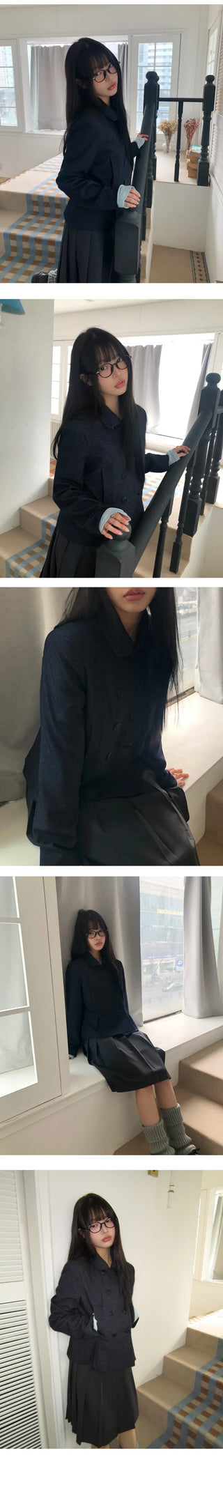 Lowell Double Button Short Jacket